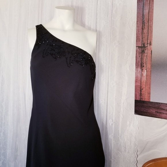 Jones NY Beaded One Shoulder Dress - Picture 3 of 11